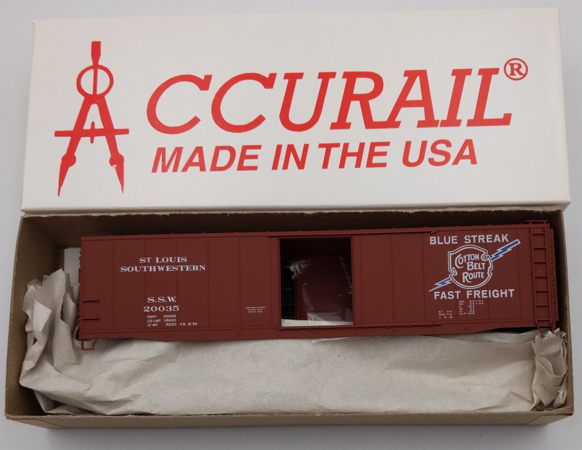Accurail 5017 HO Cotton Belt 50' AAR Steel Boxcar Kit