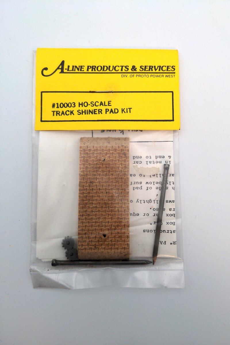 A-Line 10003 HO Scale Track Shiner Pad Cleaner Add-On Kit