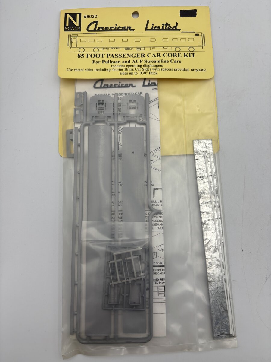 American Limited Models 8030 N Basic Passenger Kit w/oTrucks Gray