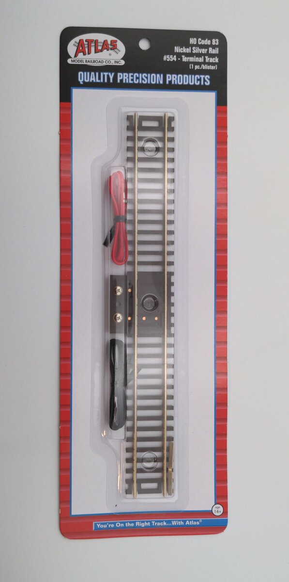Atlas 554 HO Code 83 Nickel Silver Terminal Track With Wire