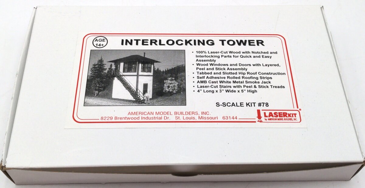 American Model Builders 78 Laser Art Interlocking Tower Building S Scale Kit