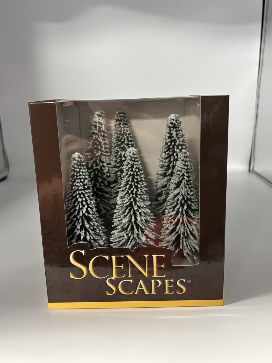 Bachmann 32002 Scene Scapes 5"-6" Pine Trees with Snow (Set of 6)