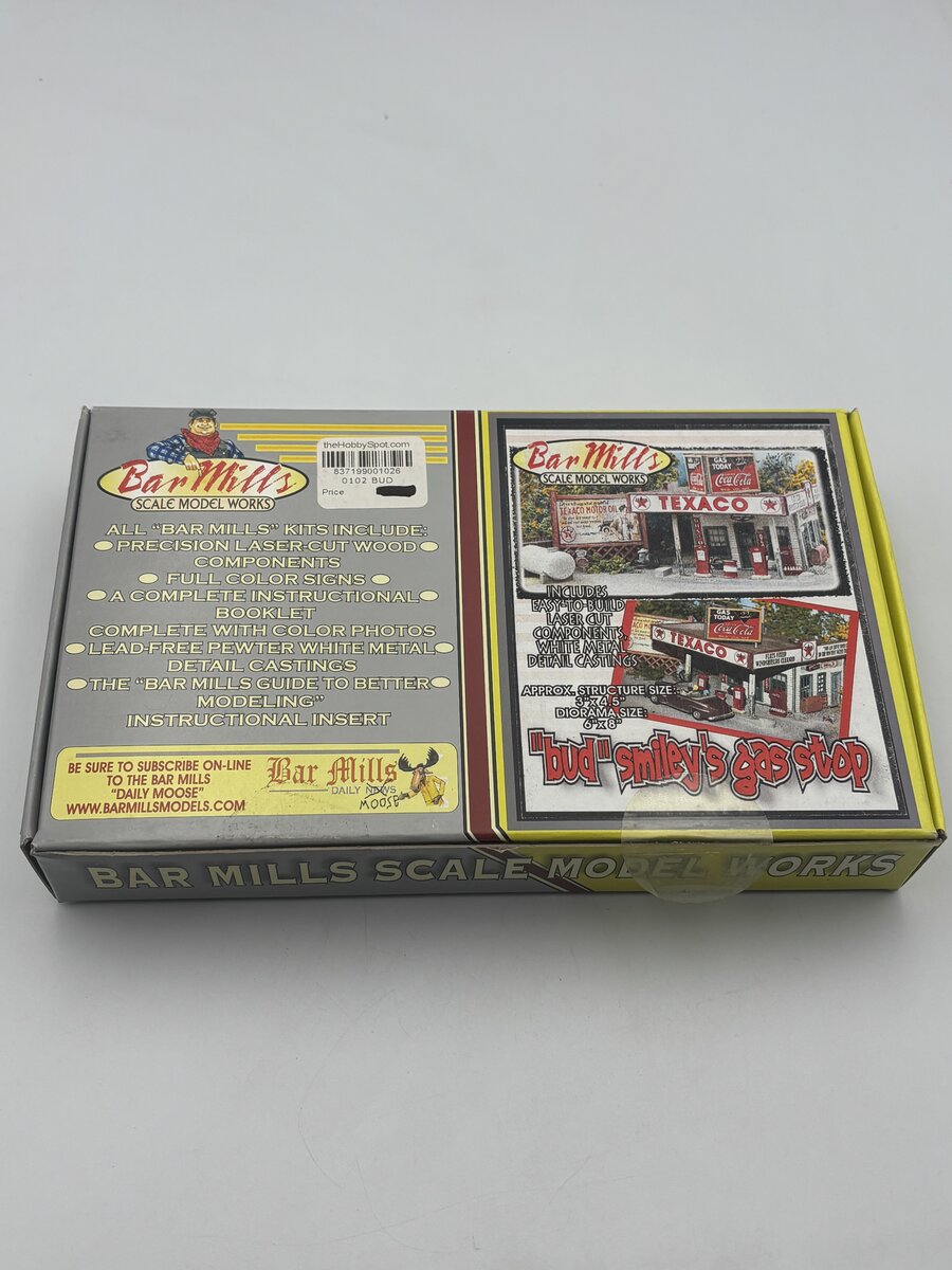 Bar Mills 0102 HO Bud Smiley's Gas Stop Building Laser Cut Kit
