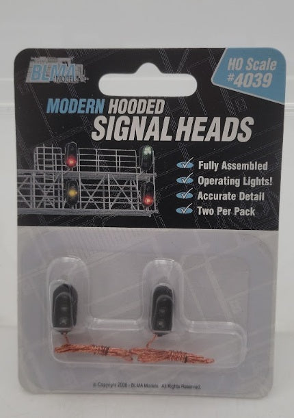 BLMA Models 4039 HO Lighted & Assembled Modern Hooded Signal Heads (Pack of 2)