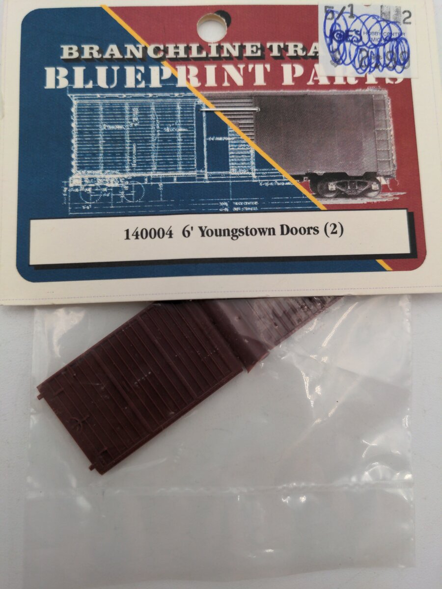 Branchline 140004 HO 6' Youngstown Door (Pack of 2)