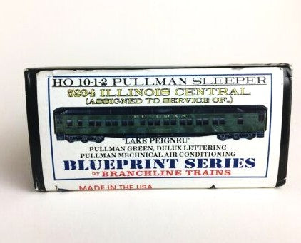 Branchline 5234 HO Scale IC Lake Peigneu 10-1-2 Pullman Sleeper Car Kit