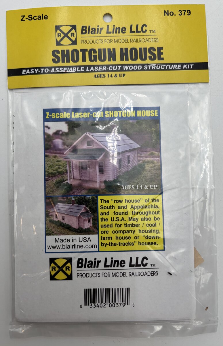 Blair Line 379 Z Shotgun House Laser-Cut Building Kit
