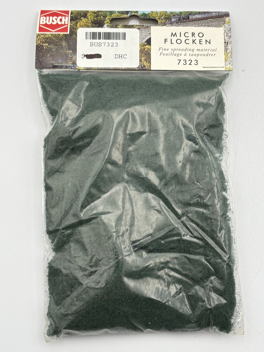 Busch 7323 Dark Grn Micro-Flock - 15 oz . Bag