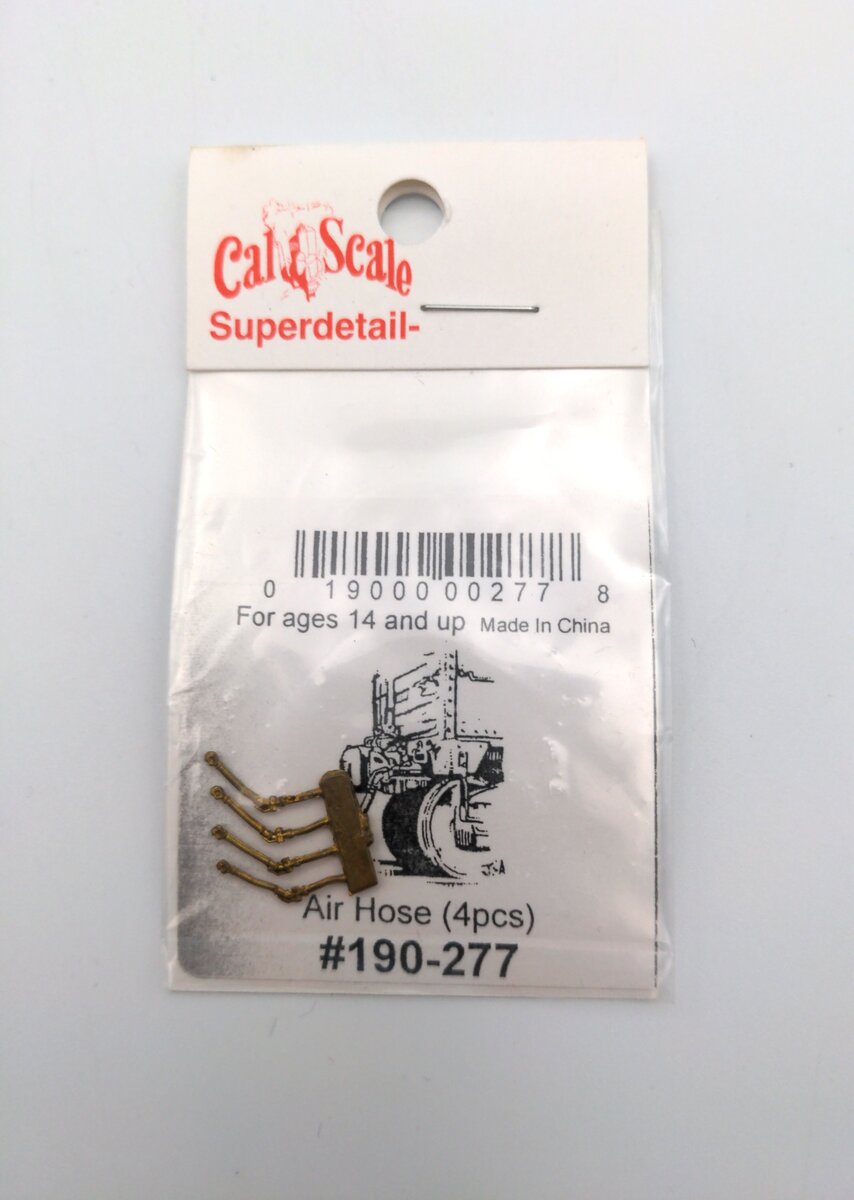 Cal Scale 190-277 HO Air Hose Standard Type Brass (Pack of 4)