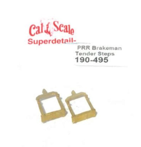 Cal Scale 190-495 HO Pennsylvania Style Tender Steps (Unpainted Brass Casting)