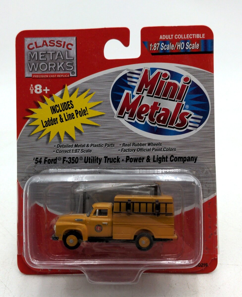 Classic Metal Works 30219 HO Mini Metals Power & Light Co '54 Ford F350 Truck