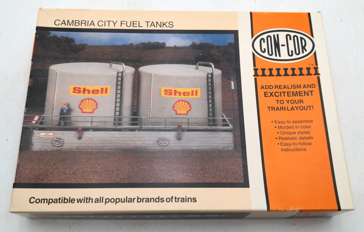 Con-Cor 9062 HO Shell Cambria City Fuel Tanks Building Kit