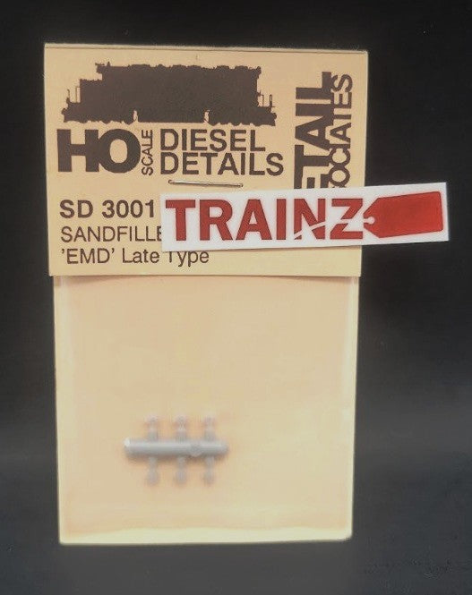 Detail Associates 3001 HO Scale EMD Locos Sand Hatches for Late GP35s(Pack of 6)