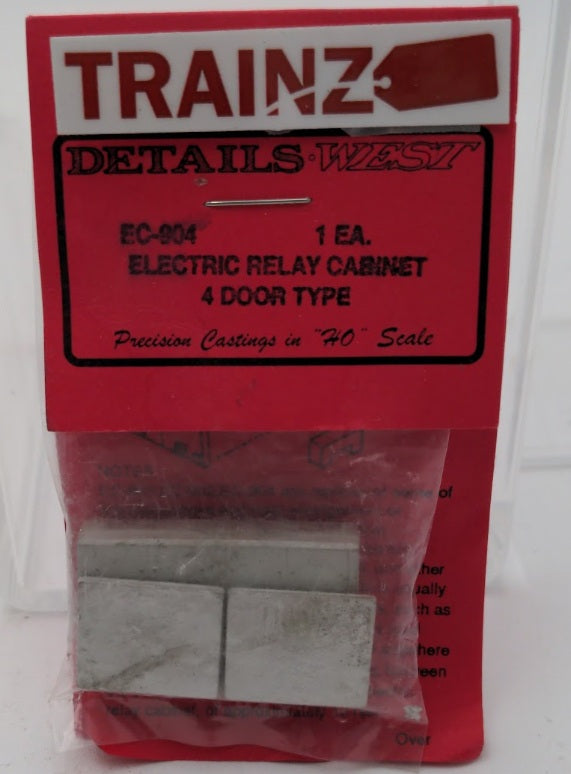 Details West 904 HO Scale 4-Door Electrical Relay Cabinet White Metal