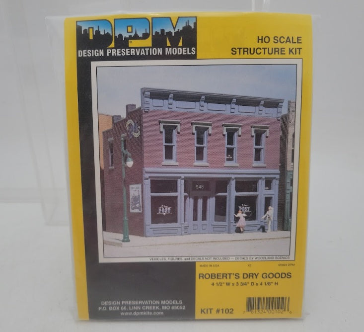 DPM 10200 HO Scale Roberts' Dry Goods Plastic Building Kit