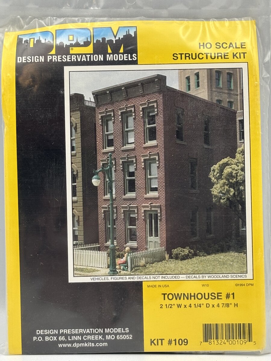 DPM 10900 HO Scale Townhouse #1 Structures Building Kit