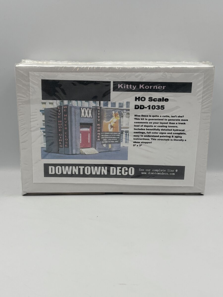 Downtown Deco DD-1035 HO Scale Kitty Korner Club Building Hydrocal Casting Kit