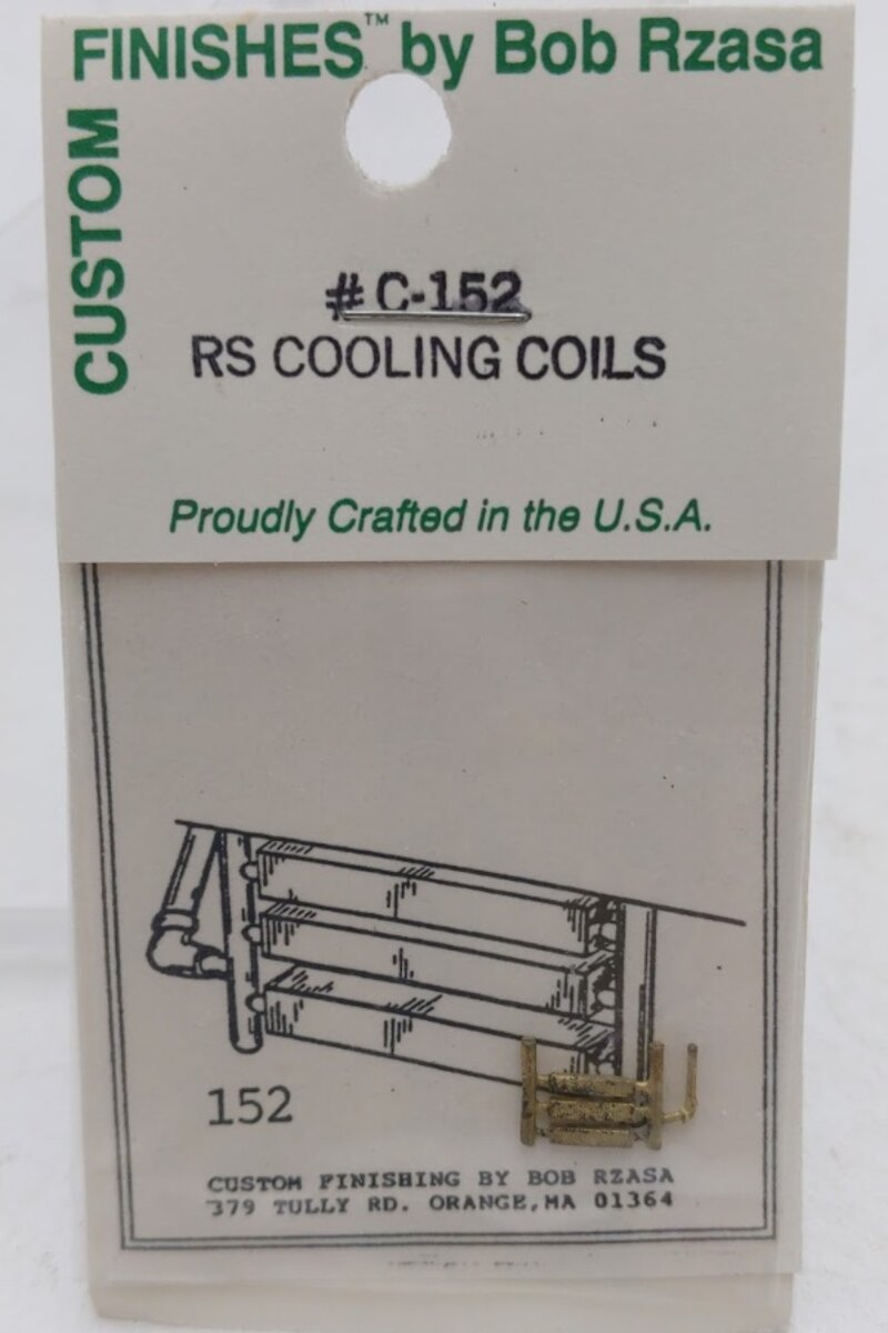 Custom Finishing C-152 HO by Bob Rzasa RS Cooling Coils Brass Part (Pack of 2)