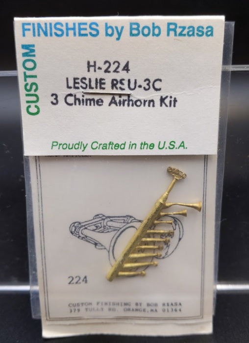 Custom Finishing 224 HO Scale Leslie Style Air Horn RSU-3C Three Chime Brass Kit