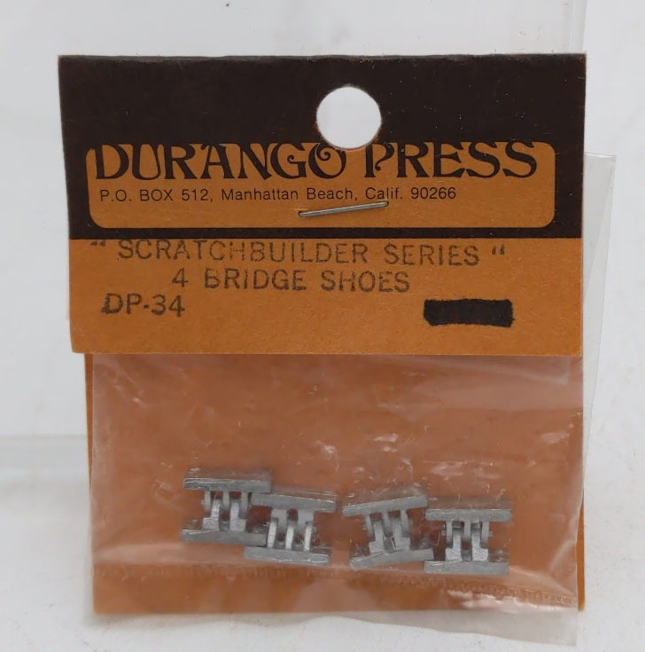 Durango Press DP-34 HO Scale Scratchbuilder Series Bridge Shoes (Pack of 4)