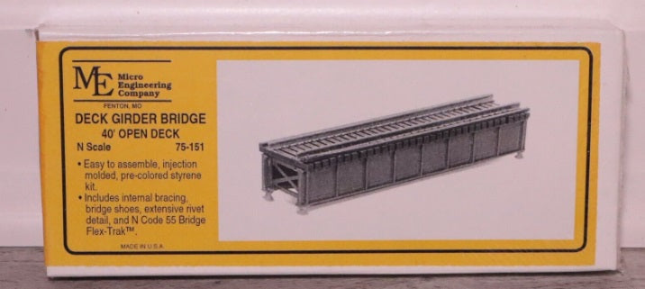 Micro Engineering 75-151 N 40' Open Deck Girder Bridge Kit