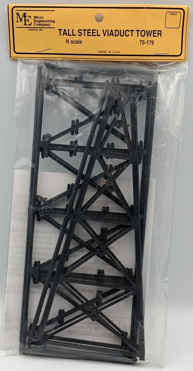 Micro Engineering 75-176 N Tall Steel Viaduct Tower Kit Tower or Two Bents