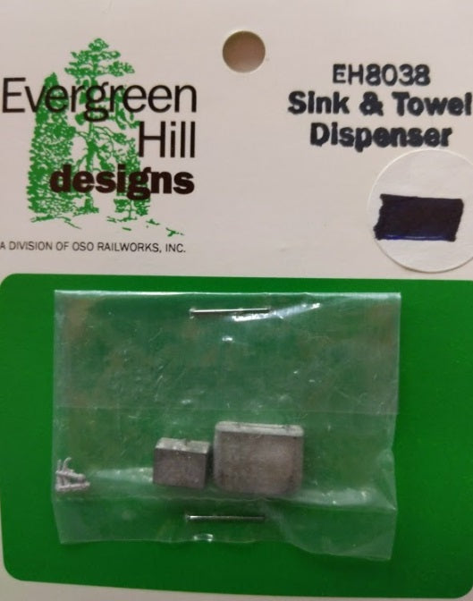 Evergreen Hill EH8038 HO Sink snd Towel Dispenser
