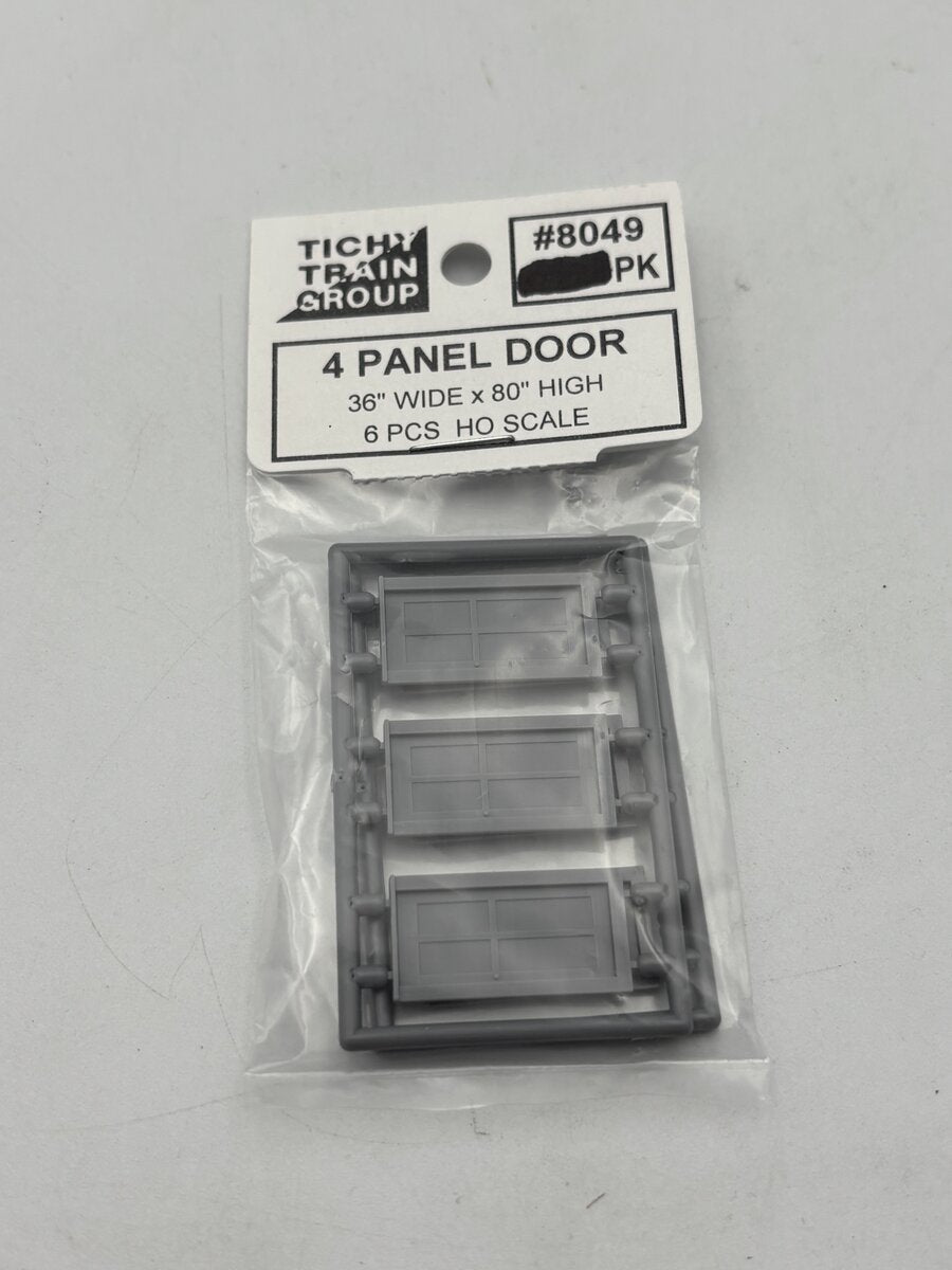 Tichy 8049 HO 36" x 80" 4-Panel Doors (Pack of 6)