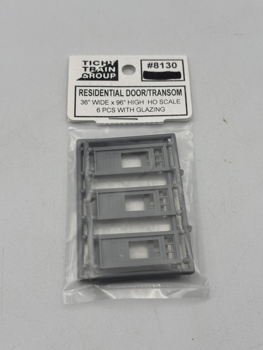 Tichy 8130 HO 36" W x 96" H Residential Door With Transom (Pack of 6)