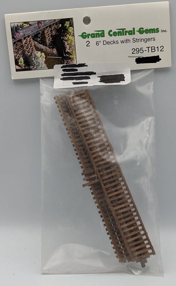 Grand Central Gems TB12 N 6" Decks With Stringers Kit (Pack of 2)
