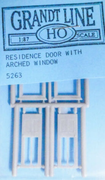 Grandt Line 5263 HO Residence Door with Arched Window Set