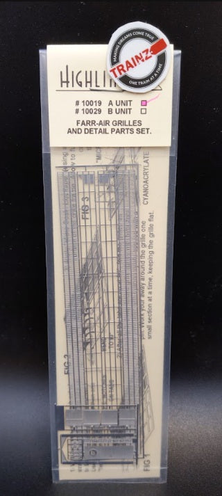Highliner 10019 HO Scale Farr Air Grilles/Detail Parts Unit A (Pack of 2)