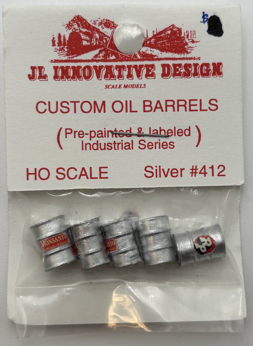 JL Innovative Design 412 Silver Industrial Barrels (Pack of 5)