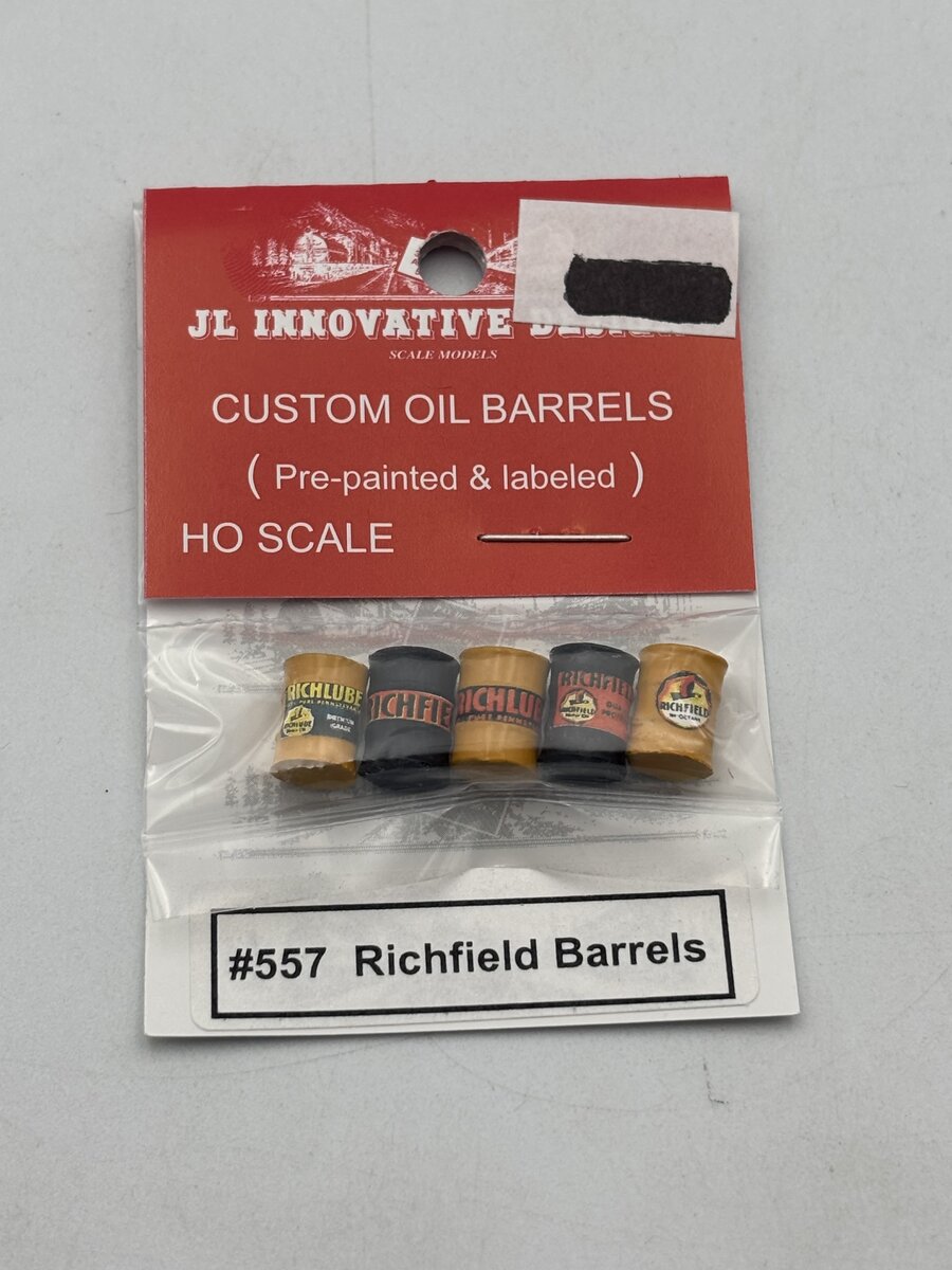 JL Innovative Design 557 Richfield Black & Yellow Custom Oil Barrels (Pack of 5)