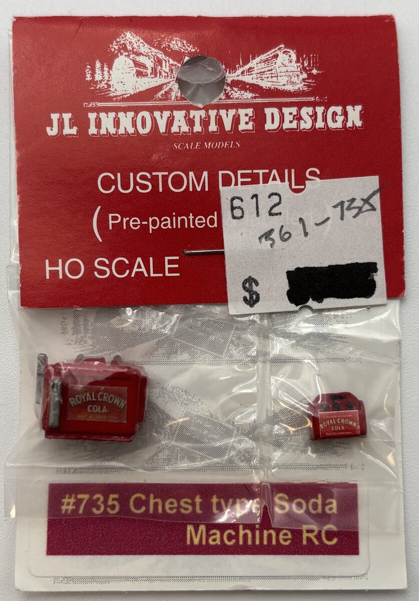 JL Innovative Design 735 HO Scale Custom Chest Type Soda Machine W/Case RC Cola