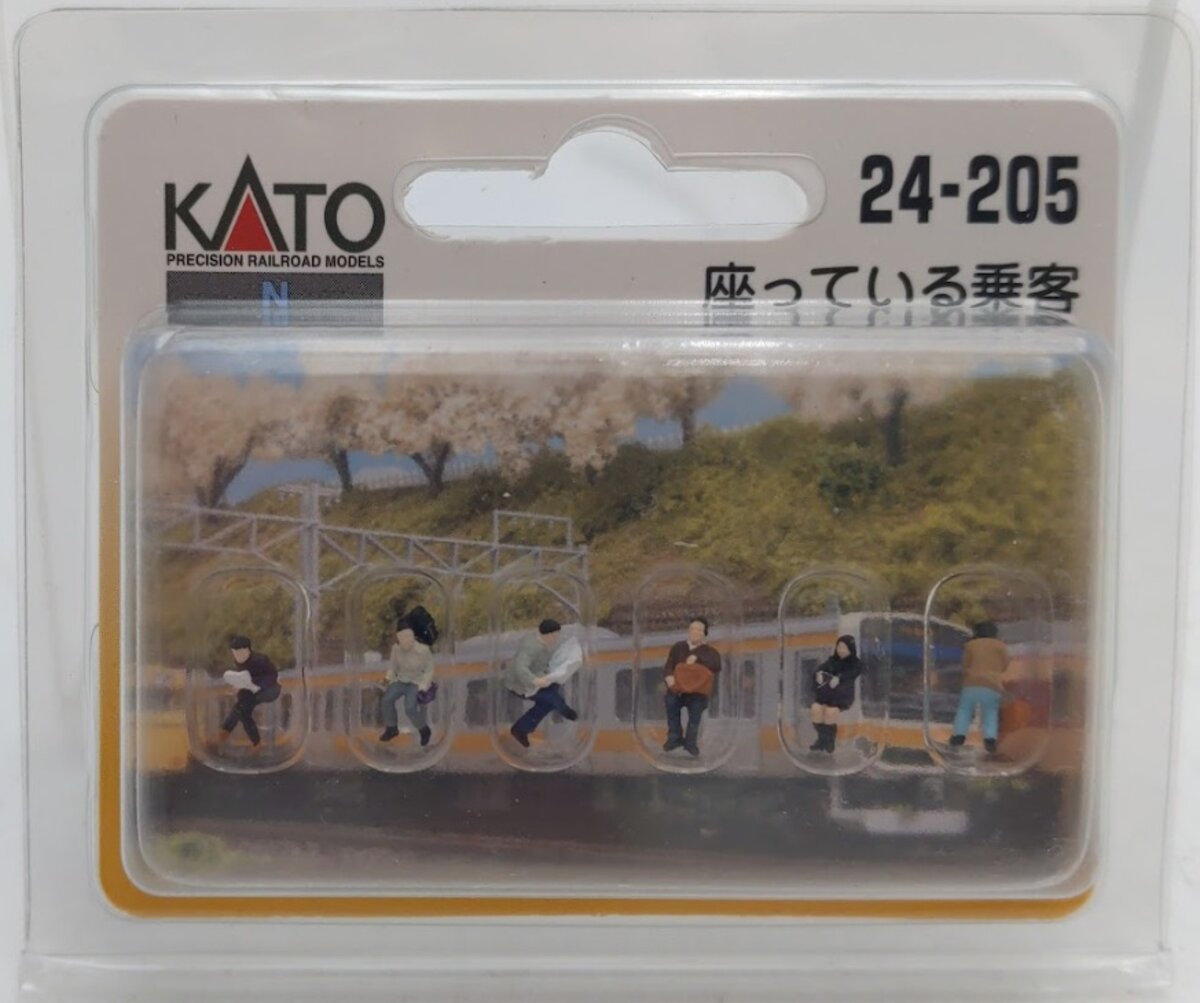 Kato 24-205 N Scale Japanese Seated Passengers Painted Figures (Set of 6)