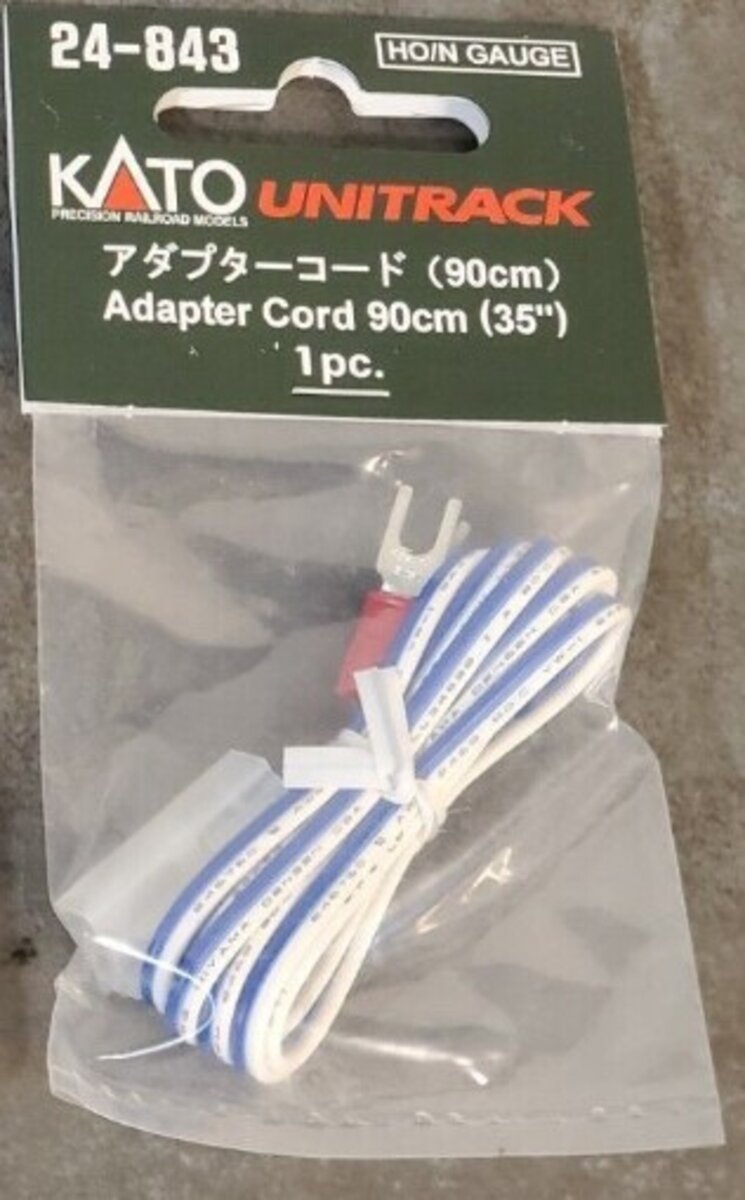 Kato 24-843 Kato HO / N Scale Terminal Adapter Cord 35" (90 cm)