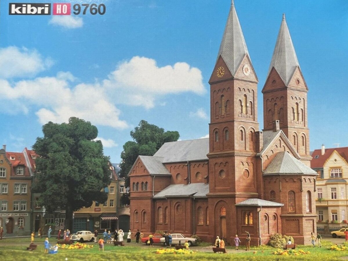 Kibri 9760 HO Scale Roman Catholic Church Building Kit
