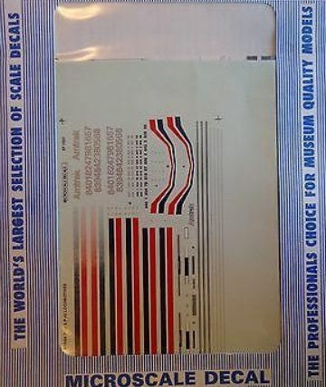 Microscale 60-1021 N 1996-1999 Amtrak Dash 8-40BWH P40&P42 Diesels Decal Sheet