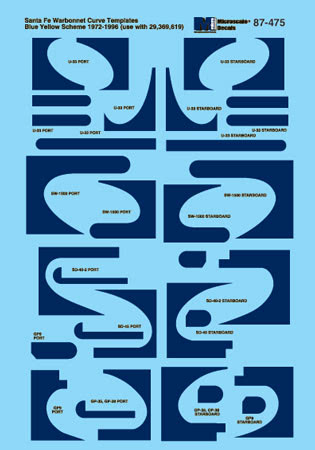 Microscale 60-475 1980 Santa Fe Diesel Warbonnets Waterslide Decal Sheet
