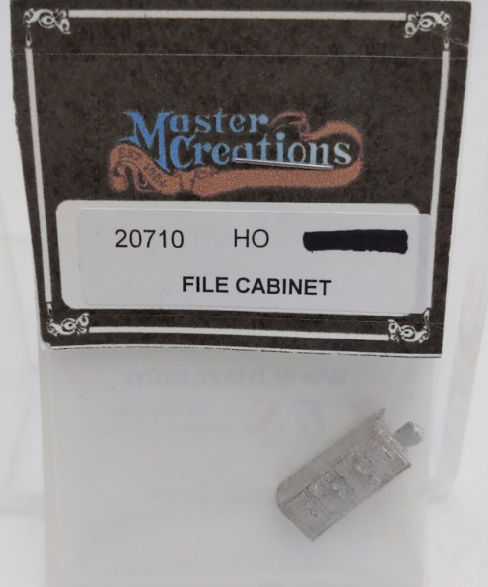 B.T.S. 20710 HO Master Creations File Cabinet White Metal Accessory One Piece