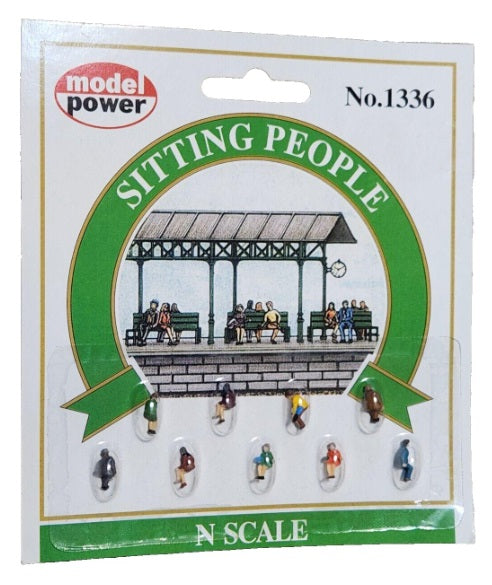 Model Power 1336 N Scale Sitting People Figures (Set of 9)