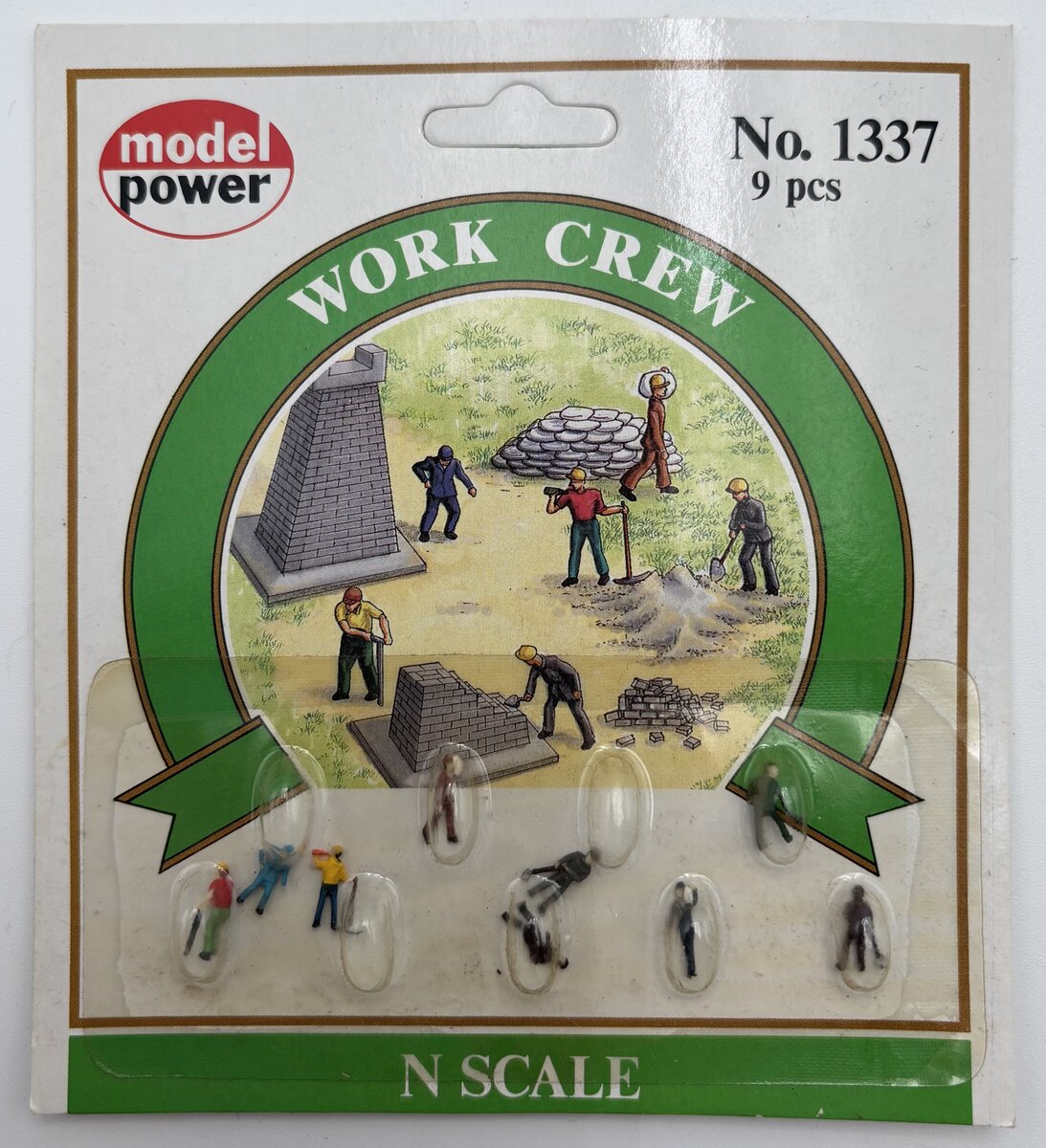 Model Power 1337 N Scale Work Crew Figures (Set of 9)