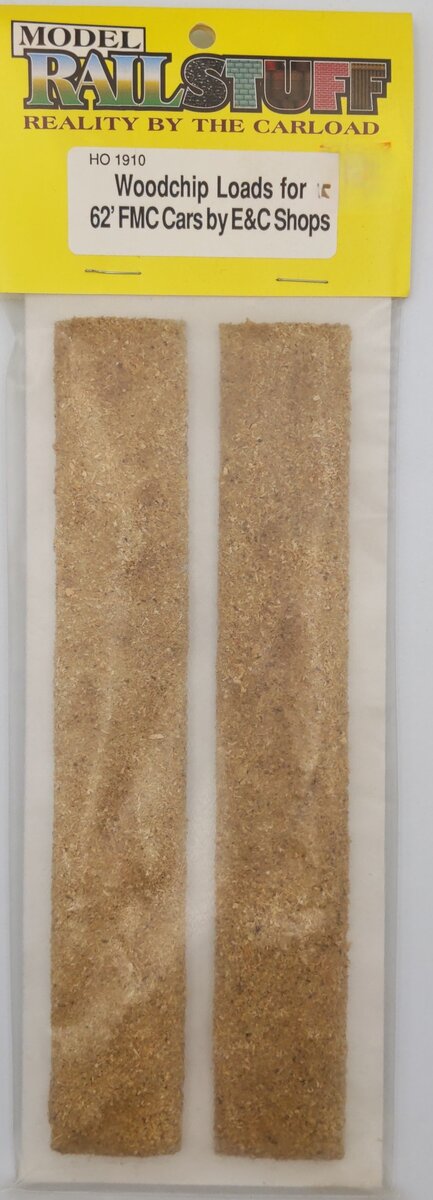 Model Railstuff 1910 HO 62' FMC Cars by E&C Shops Woodchip Load (Pack of 2)