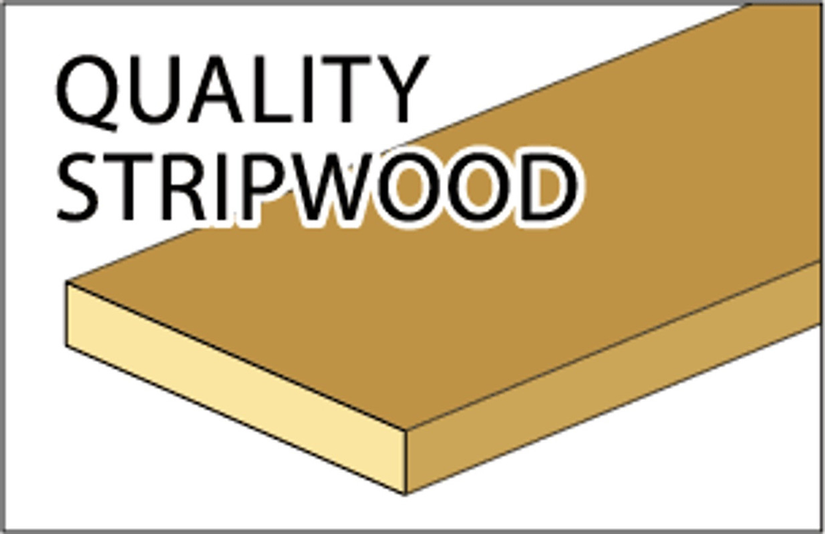 Northeastern Scale Lumber 70139 1/32" x 4" x 24" Basswood Stripwood (Pack of 2)
