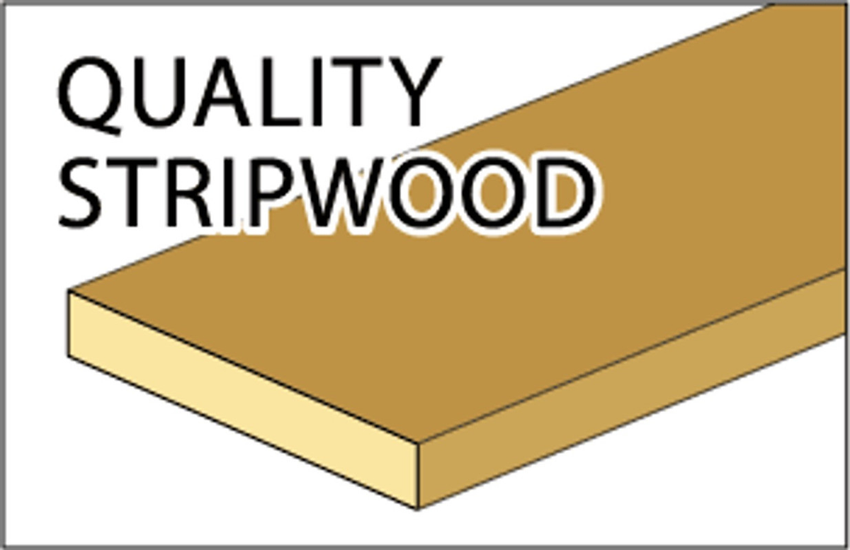 Northeastern Scale Lumber 70163 3/64" x 5/64" x 24" Stripwood (Pack of 10)