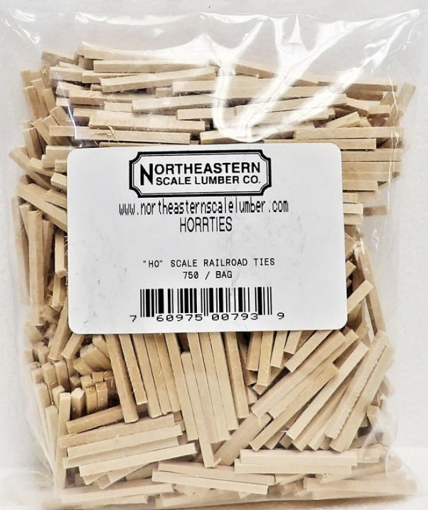 Northeastern Scale Lumber 793 HO Scale Railroad Ties (Pack of 750)