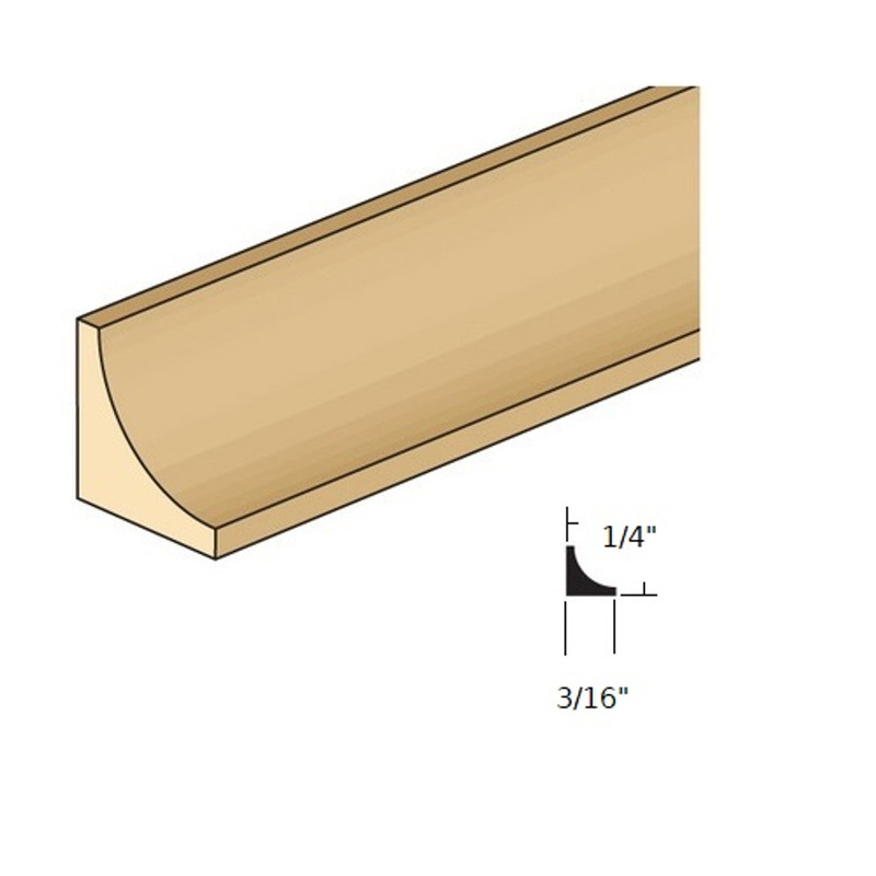 Northeastern Scale Lumber 96 I 3/16" x 24" Cove Moulding