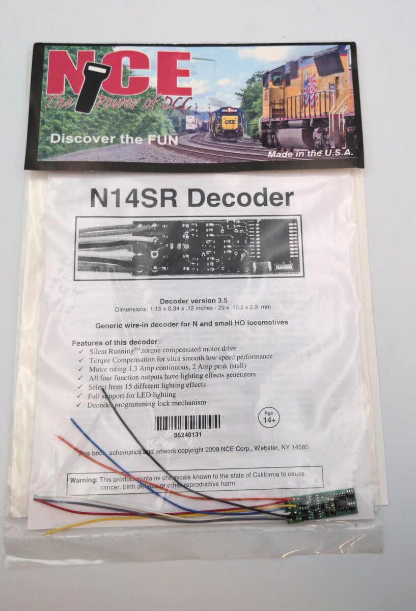 NCE 0131 N N14SRP Narrow Generic Decoder 1 Amp 4-Function