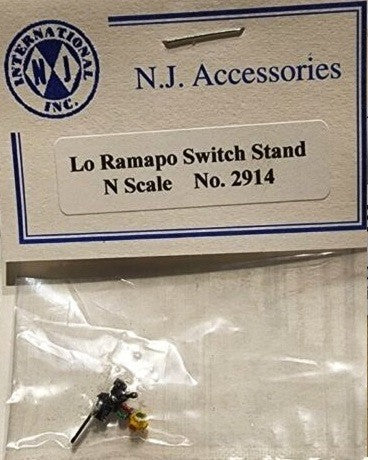 NJ International 2914 N Scale Switch Stand Low Ramapo